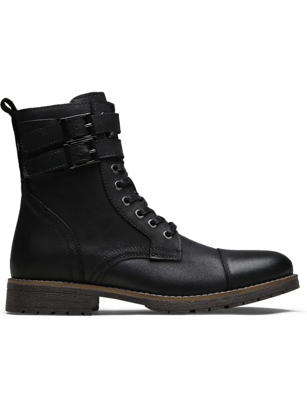 Men's Leather Strap Chukka Boots Motorcycle Wear hiking